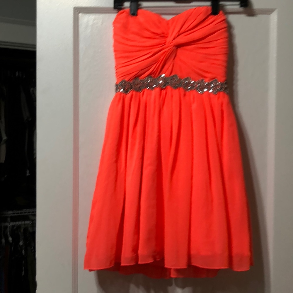 Strapless homecoming dress